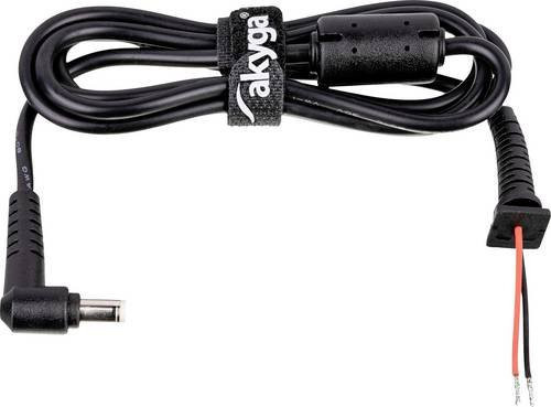 Akyga AK-SC-03 Niedervolt-Adapterkabel mit Hohlstecker 5.5 x 1.7mm und offenen Kabelenden in Schwarz, Länge: 1.2 m - Bild 1