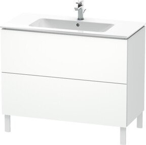 Duravit L-Cube Waschtischunterschrank in Weiß Matt mit 2 Auszügen, stehend, B: 102 cm, T: 48,1 cm, H: 70,4 cm - Bild 1