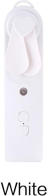 Binchi Keji 2in1 Mini Handventilator mit Luftbefeuchter und Wassersprühnebel, USB aufladbar, Weiß - Bild 1
