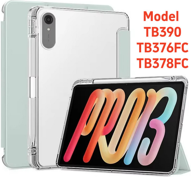 Smart Cover Hülle für Lenovo Xiaoxin Pad Pro GT 13 2026 TB378FC/390 Idea Tab Pro Gen2 13 Zoll mit faltbarem Ständer und Stifthalter in Pink Transparent - Bild 1