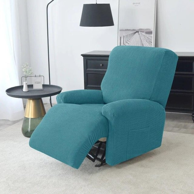 BC-Warm Home Recliner Sofabezug aus elastischem Polar Fleece in Türkis - Bild 1