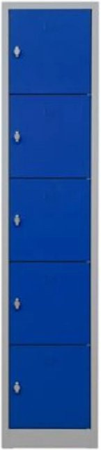 PROREGAL Schließfachschrank Falcon Small in Grau-Blau, H x B x T: 190 x 41 x 45 cm - Bild 1