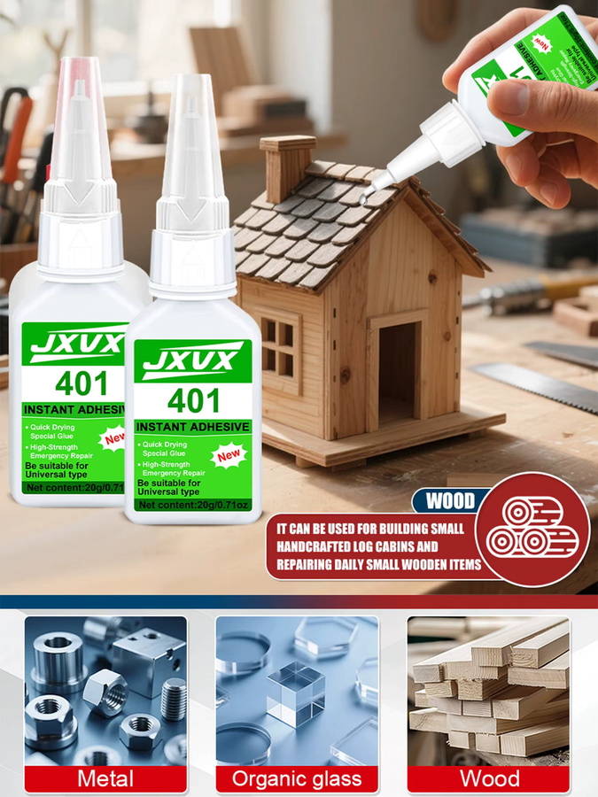 5S Universeller Starker Klebstoff 401 Cyanacrylat-Kleber für Möbel, Metall, Kunststoff, Glas und Holz, 20 g - Bild 7