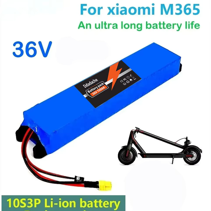 10S3P 36V 100000mAh Elektroroller-Akkupack für M365 mit 18650 Lithium-Batterien in Blau - Bild 5