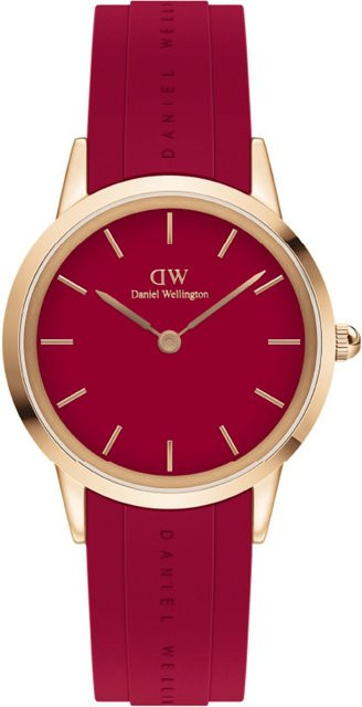 Daniel Wellington Damenuhr Iconic Motion Ruby, Quarz, Edelstahl, 32 mm, Rot - Bild 1