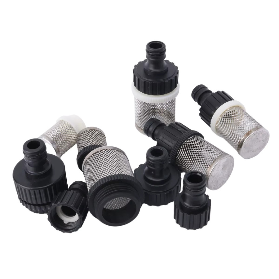 UP-CLOUD Einlassfilter für Gartenbewässerung mit 16 mm Schnellanschluss und Filterkupplung, Schwarz - Bild 3