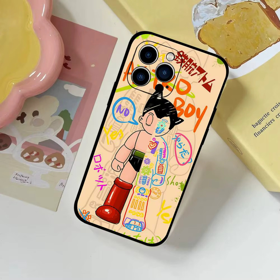 Mesuca A-ASTRO S-BOY Handyhülle für iPhone kompatibel mit iPhone 17 16 15 14 13 12 11 Pro Max Mini XS XR Schwarz - Bild 4