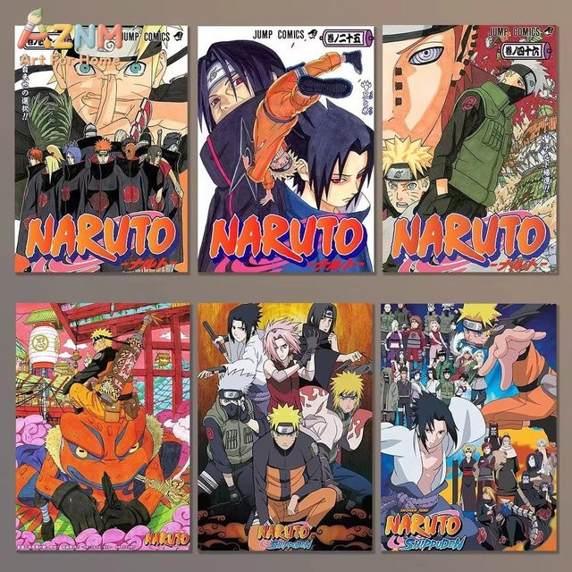 KAYOU Leinwand-Poster mit Anime-Naruto-Illustration in Mehrfarbig, rahmenlose Wanddekoration für dein Zimmer - Bild 1