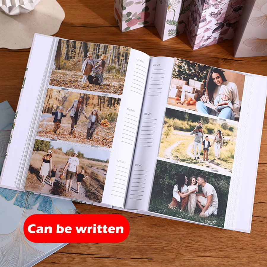 4R 6-Zoll Familienfotoalbum im Interleaf-Stil in Weiß mit 300 Seiten für deine Kinderfotos und Erinnerungen - Bild 2