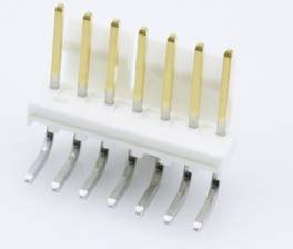 Molex Stiftleiste Standard in Weiß mit Goldkontakten, 7 Polzahl, Rastermaß: 3.96 mm - Bild 1