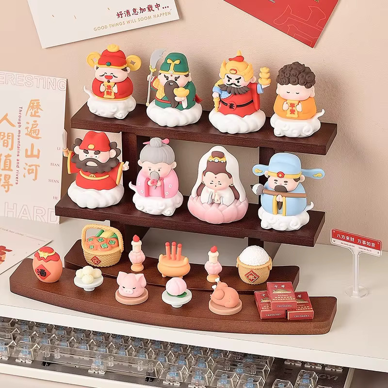 Misome Gott des Reichtums Ornament Shentai-Figur im chinesischen Stil, bunt, Tischdekoration aus Kunststoff - Bild 2