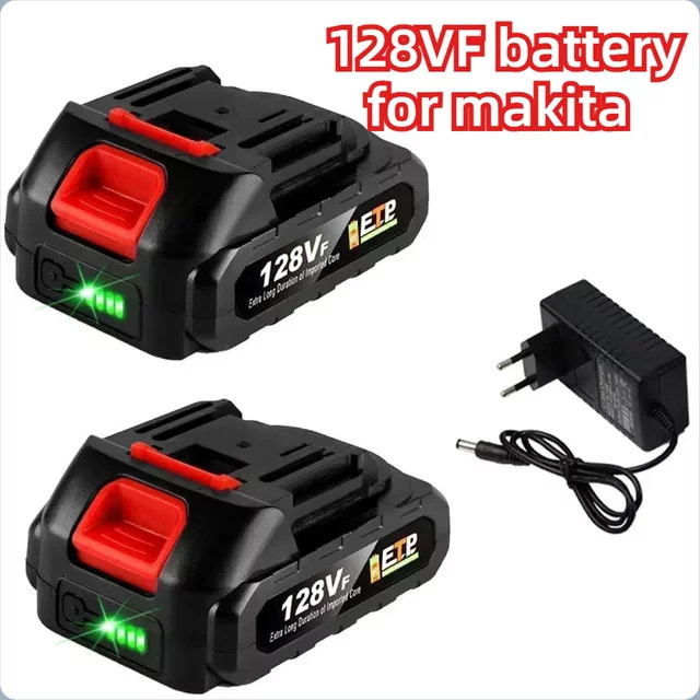 Makita 128 VF Li-Ionen-Akku mit LED-Anzeige in Schwarz - Bild 1