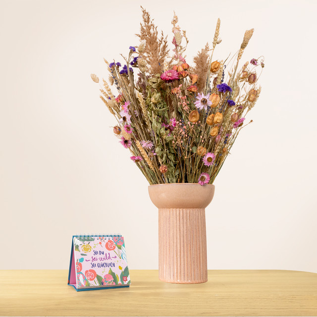 Wildblumen Trockenblumenstrauß XL mit Aufstellbuch von BLUME2000 in Multicolour, Purple und Lightpink - Bild 1