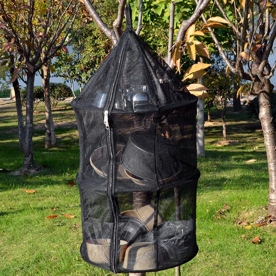 Faltbares 3-lagiges Trockennetz zum Aufhängen von Kleidung für Camping und Reisen - Bild 4