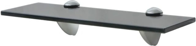 vidaXL Schweberegal aus Glas und Metall, transparent/schwarz, B/T/H: 30 x 10 x 1 cm - Bild 1