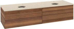V&B Waschtischunterschrank Antao mit Beleuchtung, Farbe Botti Brown, B/T: 160 x 50 cm - Bild 1