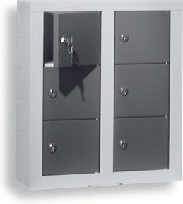 Kappes Wertfachschrank ErgoPlus mit 6 Fächern, Farbe Grau, B/T/H: 58,5 x 48,5 x 25,0 cm - Bild 1