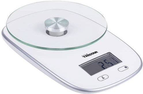 Tristar KW-2445 Digitale Küchenwaage mit Glasoberfläche in Weiß, Wägebereich bis 5 kg - Bild 1
