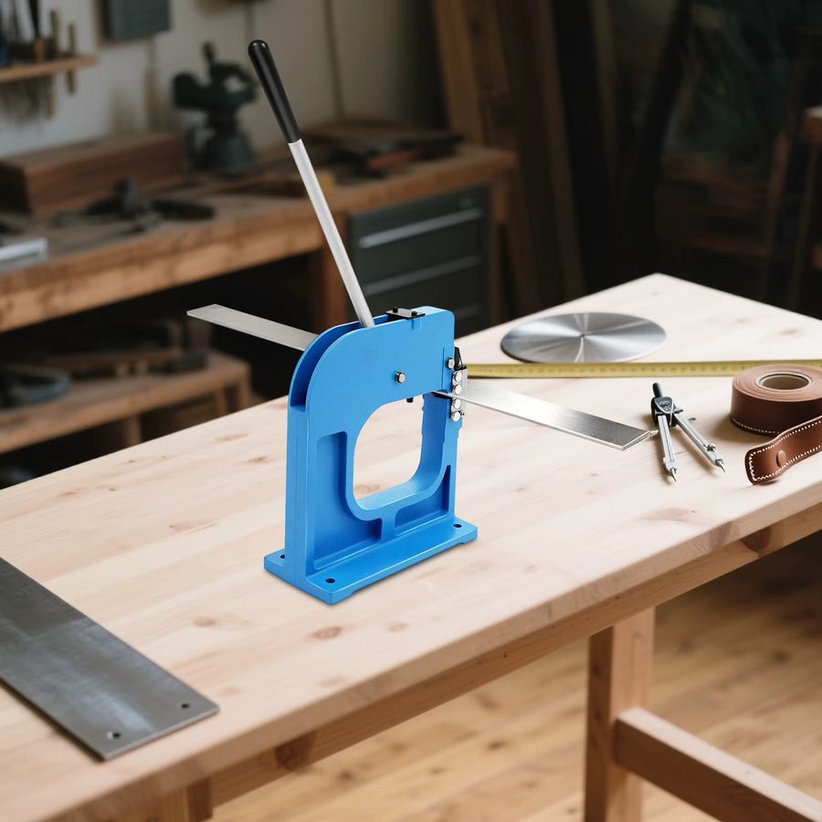 Bymaocar SS 16 Metall-Schrumpf- und Streckwerkzeug mit Gusseisenrahmen in Blau, 8 Zoll Schraumdiebtiefe, 16 Ga maximale Bearbeitungsdicke, inklusive zwei Sätzen Backenformen und langem rutschfestem Griff - Bild 5