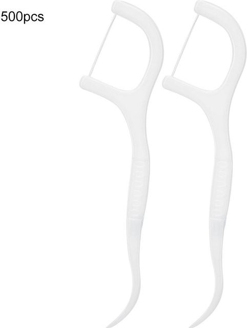 Zahnseide-Sticks zur Zahnfleckenentfernung, 500 Stück, White - Bild 1
