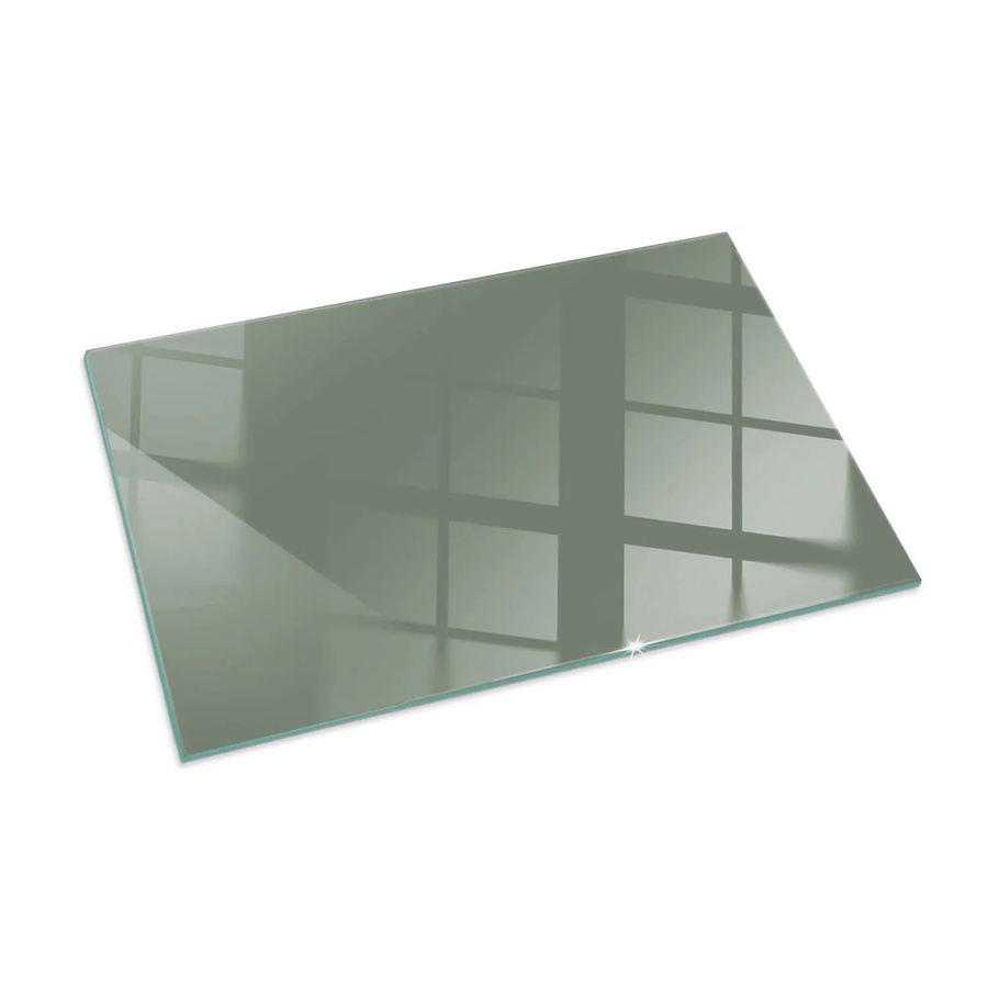 Tulup Funkenschutzplatte aus Glas für Kamin und Öfen, Farbe Grün, B: 100 cm, H: 70 cm - Bild 2
