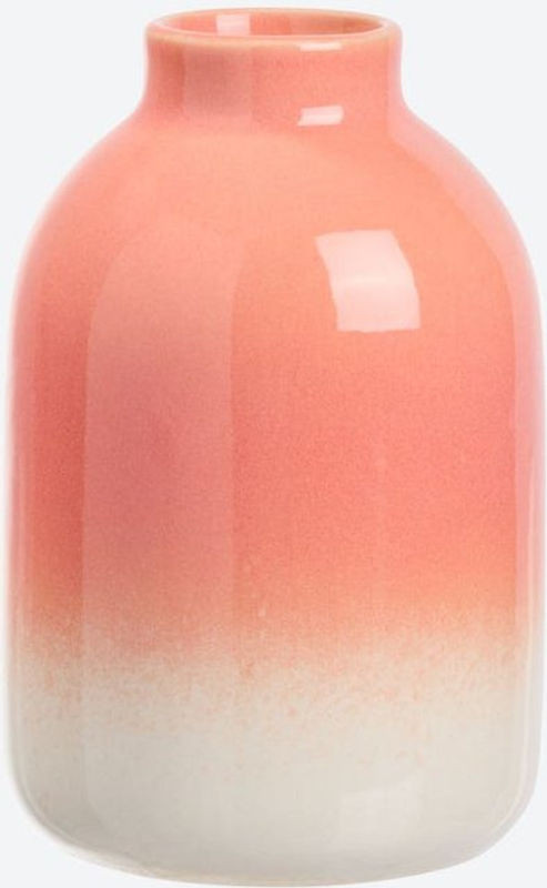 NKD Porzellanvase bauchig in Rosa und Mehrfarbig, Durchmesser: 9,7 cm, Höhe: 14,7 cm - Bild 1
