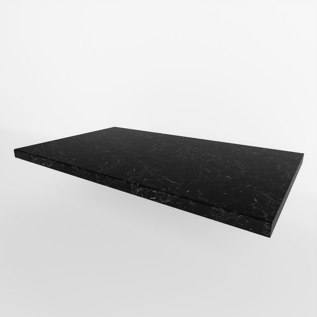 Arbeitsplatte ROMA Marmur in Schwarz matt mit Steinoptik, Breite: 100 cm, Höhe: 3,8 cm - Bild 1