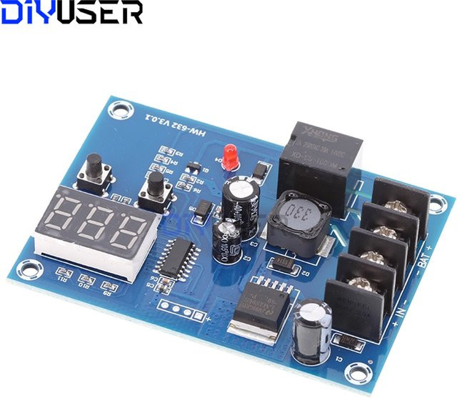 DIYUSER XH-M603 Digitale LED-Anzeige Lithium-Batterie-Ladesteuerung und Schutzplatine für 12–24 V in Blau - Bild 1