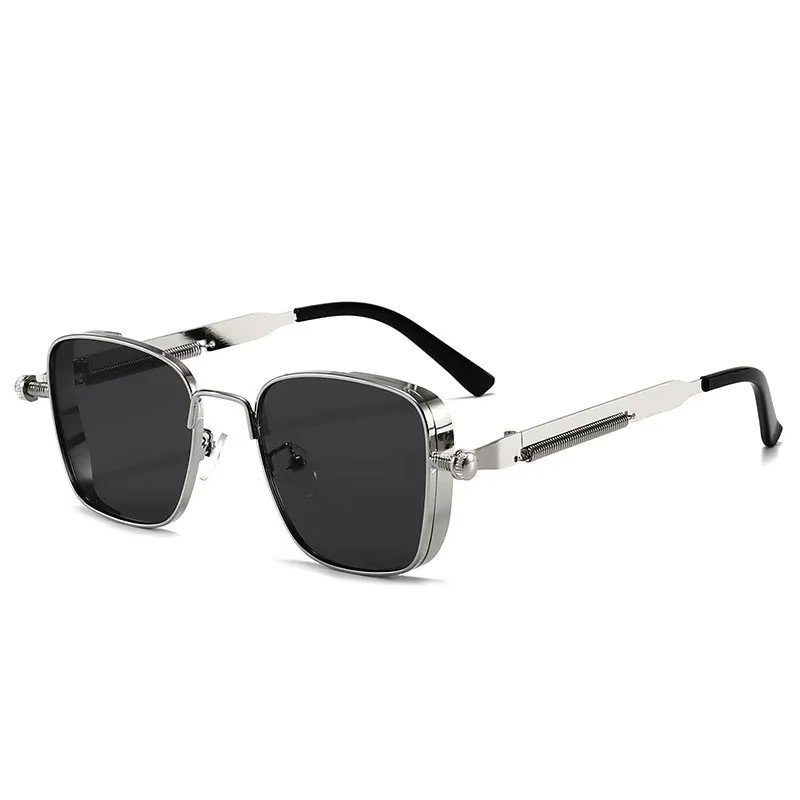 MDOD Sonnenbrille rechteckig, Metall, Vollrand, silber - Bild 3