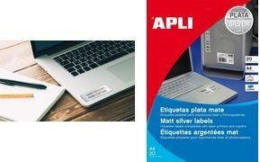 agipa Typenschild-Etiketten rund silber aus Polyesterfolie Durchmesser: 40 mm - Bild 1