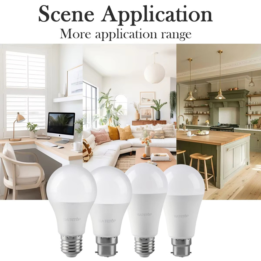 4er-Set Gatetop LED-Lampen mit E27 Basis in Weiß - Bild 2