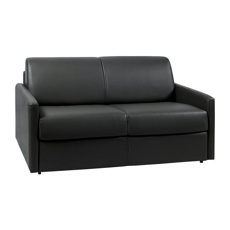 Vente-unique Schlafsofa Calife in Schwarz mit Kunstlederbezug, Breite: 150 cm - Bild 2