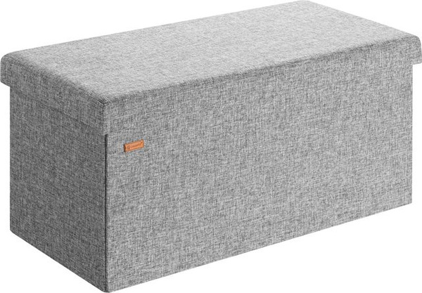 Casaria Sitzbank Grau aus MDF faltbar B/T/H: 80 x 40 x 40 cm