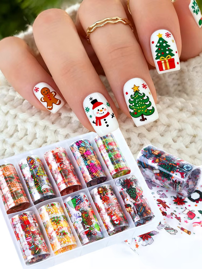 SWEET TREND Nagel Transfer Folien, Weihnachten Serie, 10 Stück - Bild 5