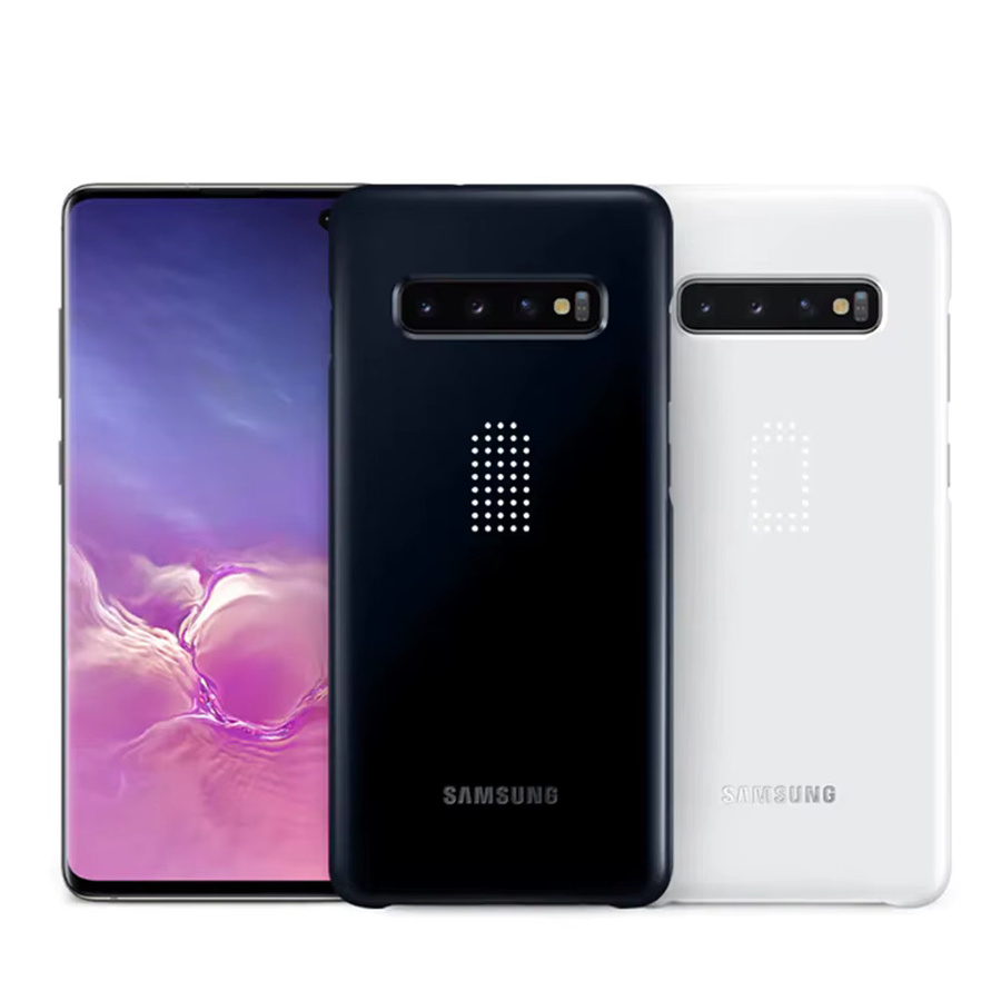 Samsung Galaxy S10 Clear View Cover Schutzhülle mit LED für SM-G9730 in Schwarz und Transparent - Bild 2