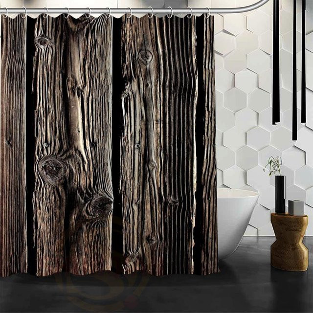 Baifenbai Home Furnishing Duschvorhang Der alte Wald aus wasserdichtem Polyester in Braun, B/H: 165 x 180 cm - Bild 1