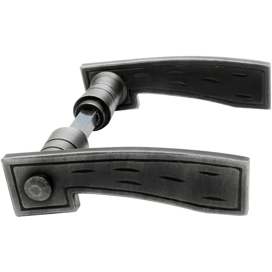 Schösswender Drückerpaar Elga Ansatz 18 mm Schwarz Matt Passiviert - Bild 2