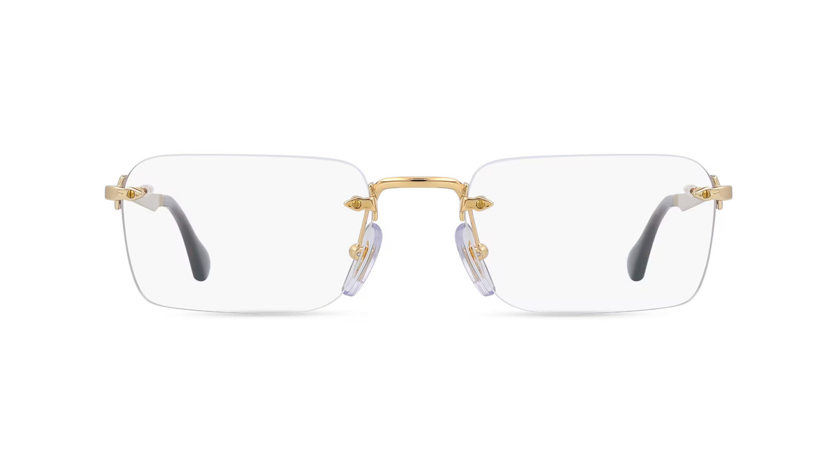 Persol PO1030V Korrektionsbrille, randlos, eckig, Metall, Gold, Unisex - Bild 1