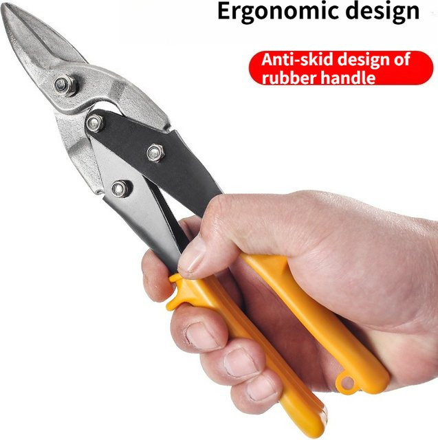Professionelle Schere aus Edelstahl mit Chrom-Vanadium-Legierung und Sägezahn-Schneidkopf in Silber - Bild 1