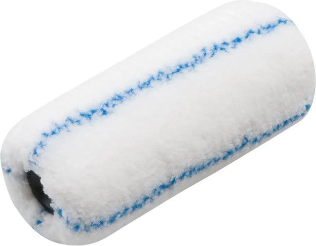 LUX-TOOLS Vestan gepolsterte Strukturwalze für wasserbasierte Farben, Durchmesser: 18 cm, Farben: Weiß und Blau - Bild 1