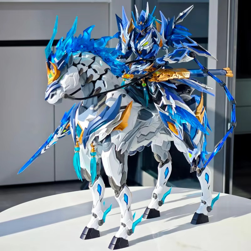 MOTOR NUCLEAR Zhao Yun Mecha-Montagemodellbausatz, Actionfigur, mit Halterung, Metall - Bild 3
