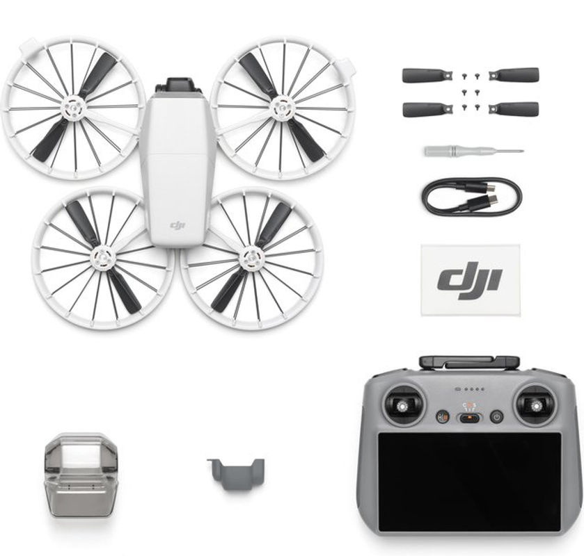 DJI Flip Drohne mit 1-Zoll-Kamera und Smart Controller DJI RC 2 in Weiß und Grau - Bild 2