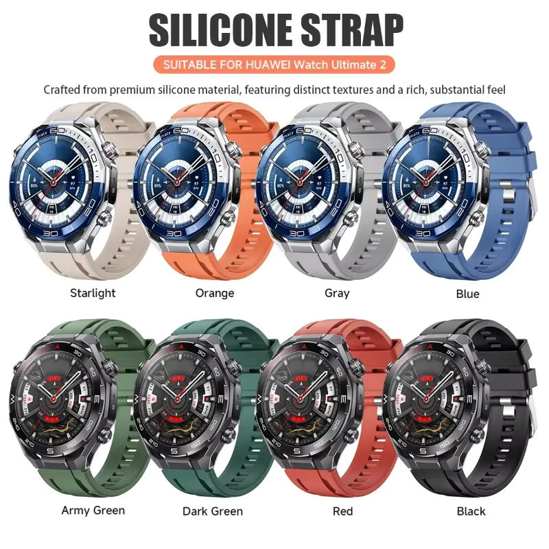 Geekthink Silikonarmband 22 mm Universal für Huawei Watch Ultimate 2, Huawei Watch 5, GT 5 Pro und GT 6 Pro Sportband - Bild 4