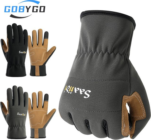 GOBYGO Gartenhandschuhe in Grau, 1 Paar rutschfeste und verschleißfeste Touchscreen-Arbeitshandschuhe für Wandern und Reiten - Bild 1