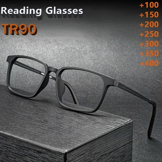 ISENGHUO Lesebrille, Titan, Vollrand, Unisex, black, Blaulichtfilter - Bild 1