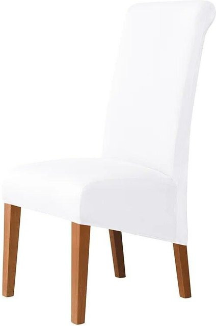 BC-Warm Home Stuhlbezug für Esszimmerstühle in Weiß, XL-Größe mit hoher Rückenlehne aus elastischem Stretch-Stoff - Bild 1