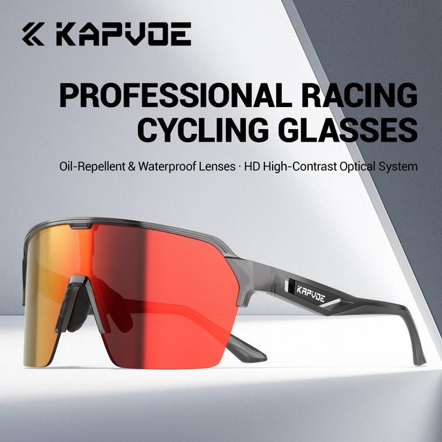 Kapvoe Photochrome Fahrrad-Sonnenbrille, Unisex, Multicolor, Kunststoff - Bild 1