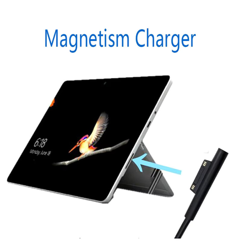 Microsoft USB-C Ladegerät-Anschlusskabel Typ C USB 3.1 PD für Surface Pro 7/6/5/4/3 in Schwarz, Länge: 15 cm - Bild 3