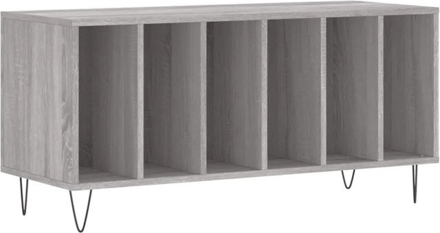 vidaXL Plattenschrank in Grau Sonoma aus Holzwerkstoff und Eisen mit industrieller Note, B/T/H: 100 x 38 x 48 cm - Bild 1