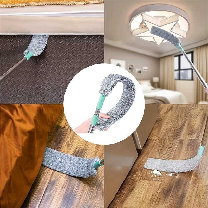 Untior Mikrofasermopp mit langem Griff für Boden und Decke, Grau - Bild 4